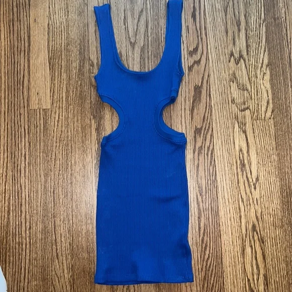 blue dress for baby girl Zara Blue Corset Stitch Mini Dress Size Small – Ernest Grace main image 1